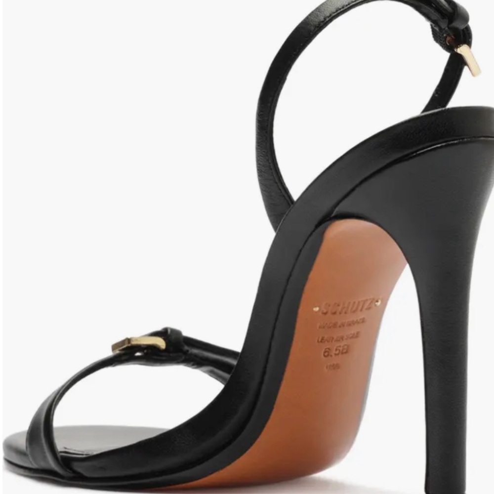 Schutz Aurora Black Sling Mid Leather - Picture 6 of 6
